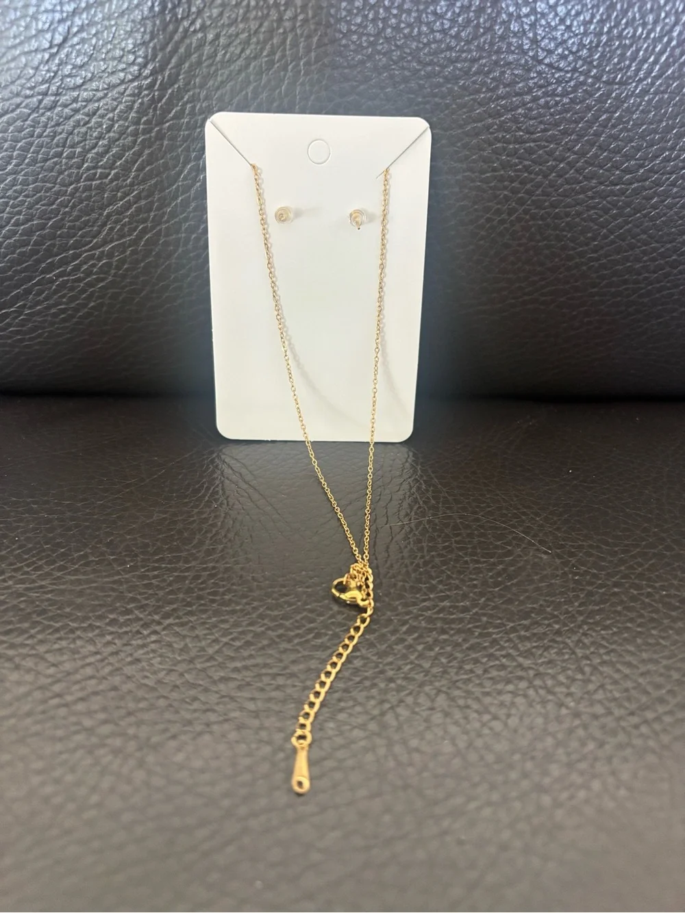 Gold-Tone Lemon Pendant Necklace and Earring Set - Picture 4 of 6